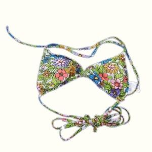 Wild Fable™ Floral‎ Print Women's Triangle Wrap Bikini Top XXS